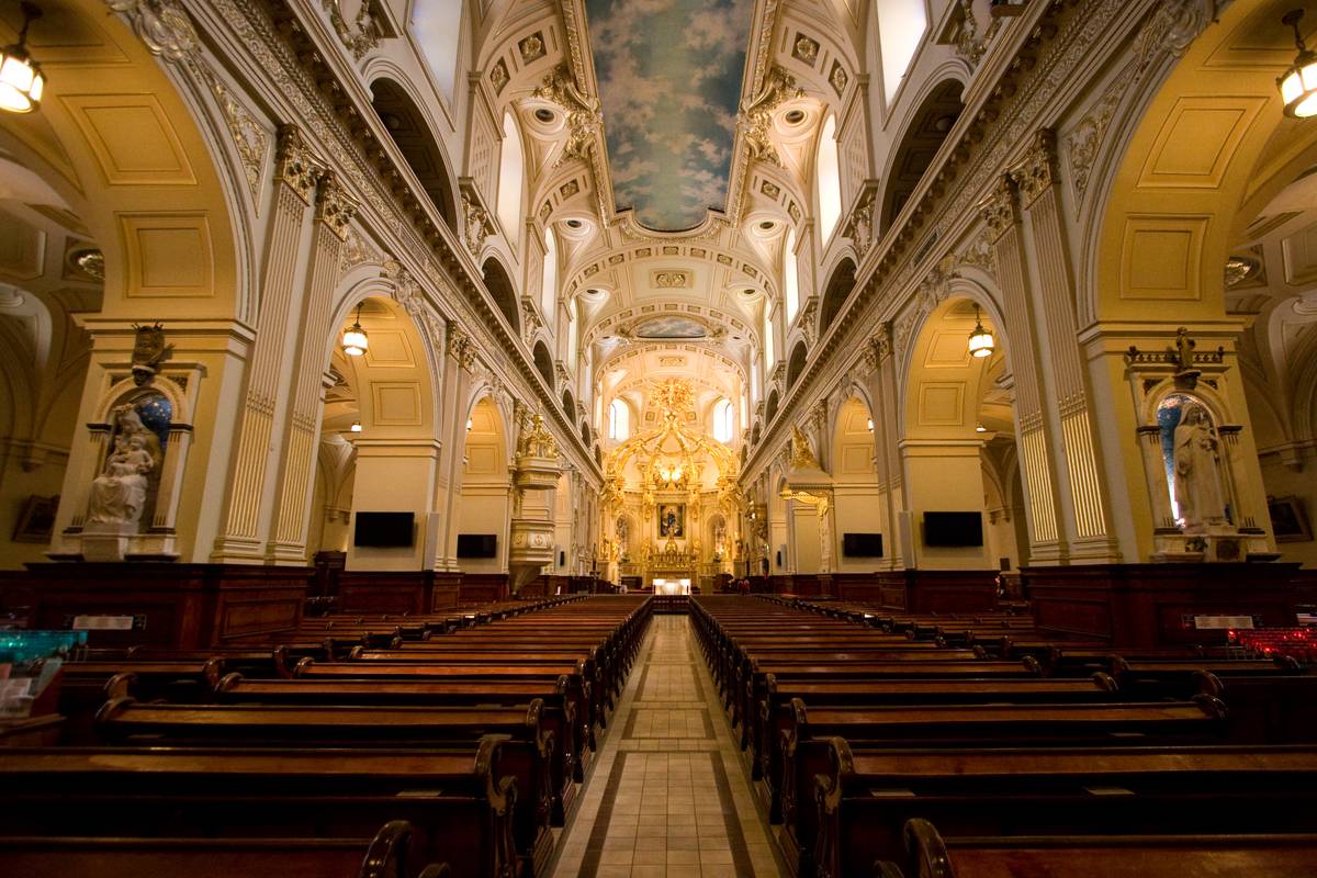 Inside the Notre-Dame de Québec Cathedral