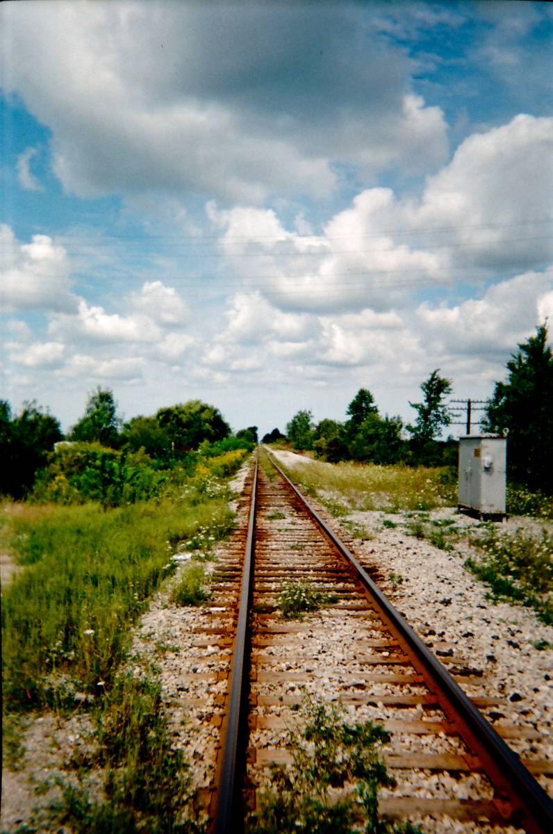 Wonderful clouds while crossing the railway
