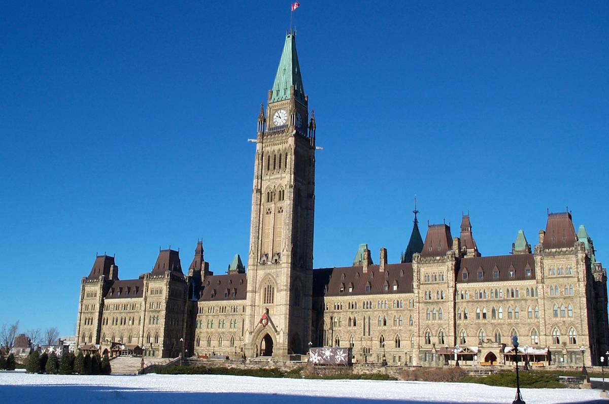 The Parliament building in Ottawa, Canada