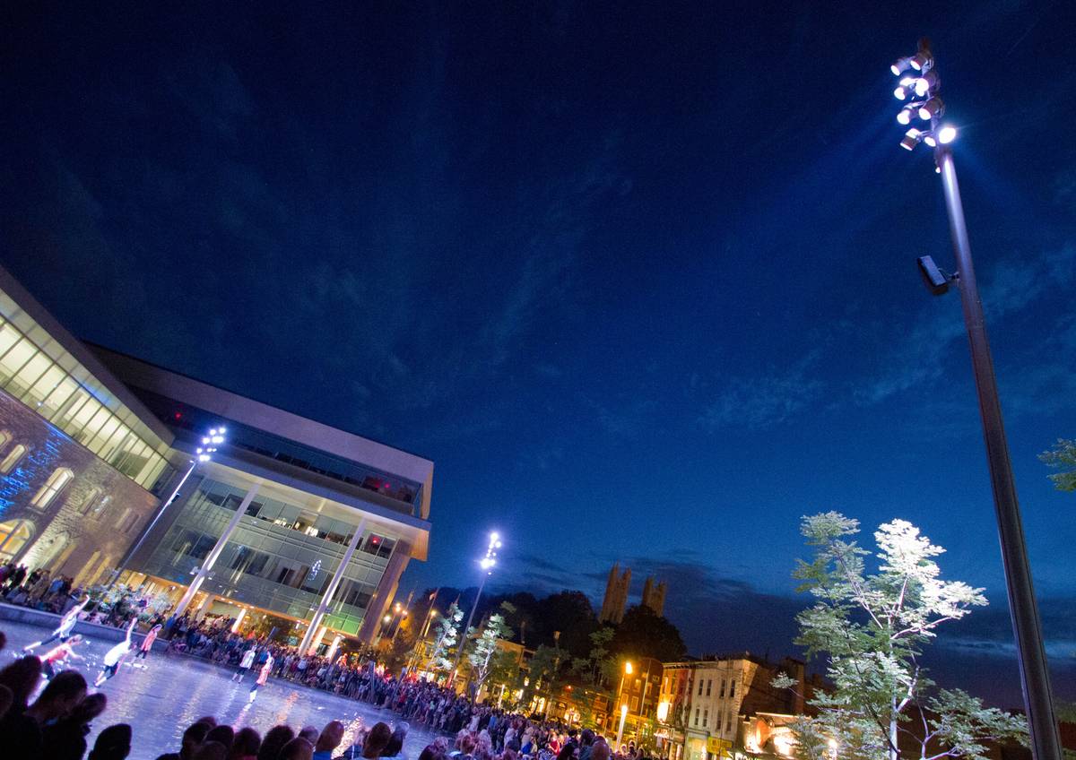 ... The lights shine duly above.