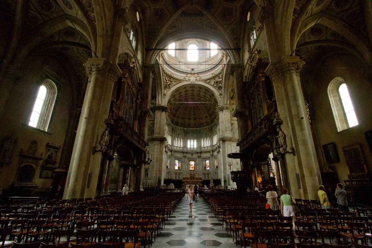 Inside the cathedral. This was the first time I've taken a photograph inside a church in Italy, and also the first time a guy in religious uniform startled me from behind and said, 