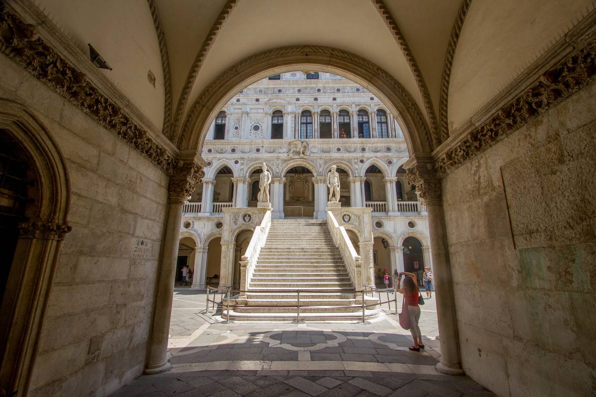 Entrance to the Palazzo Ducale from the inner courtyard.