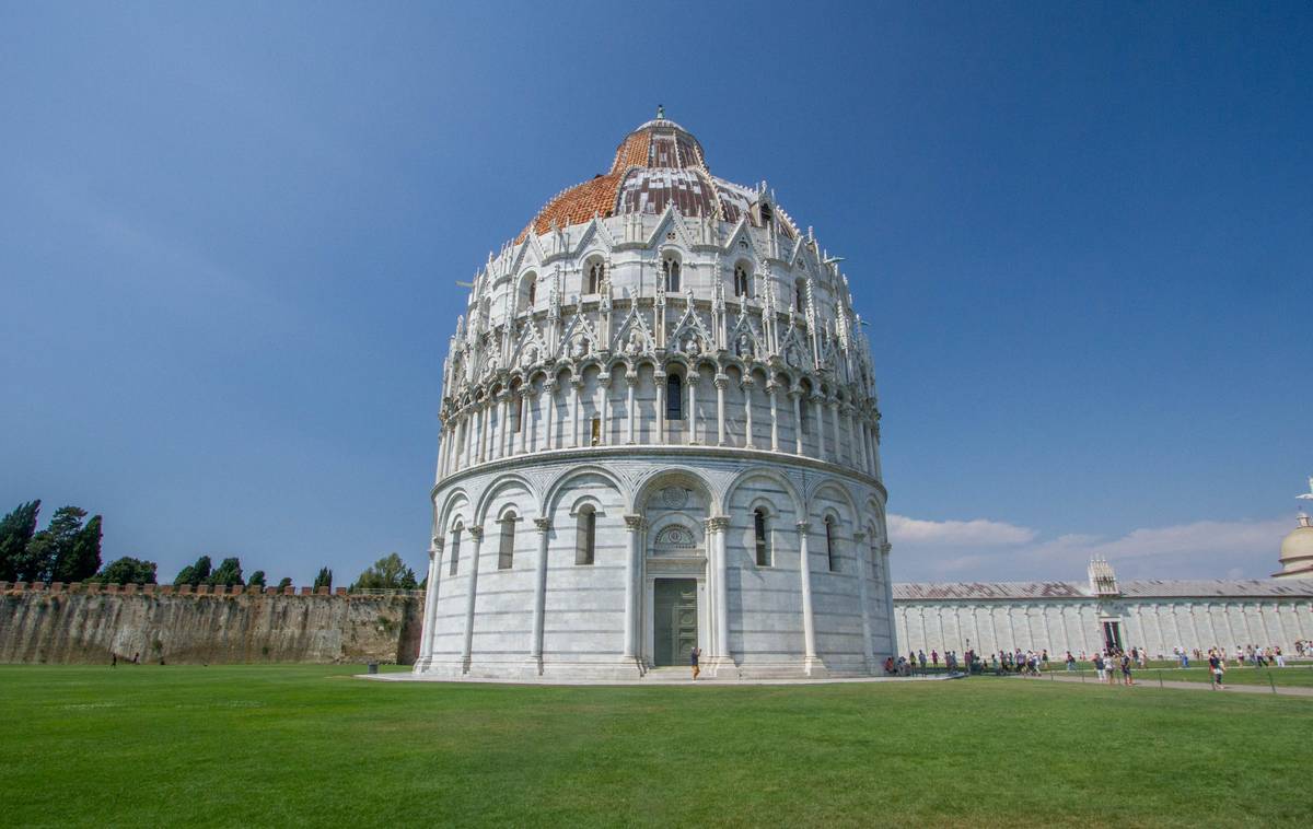 The Baptistery of St. John (*Battistero di San Giovanni*), built in the 12th century and stands as the largest baptistery in Italy