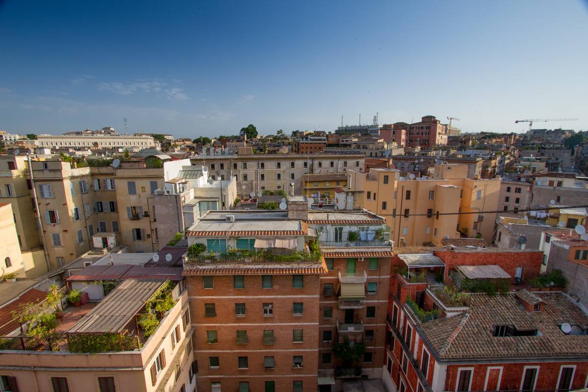 A view of Rome from the balcony of the hotel
