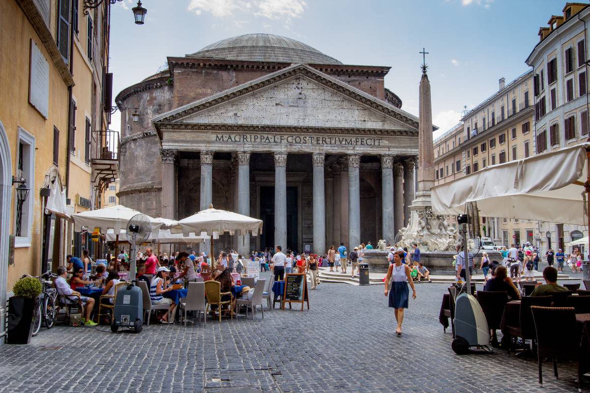 The Pantheon, a temple to all the classical gods, now a Roman Catholic church