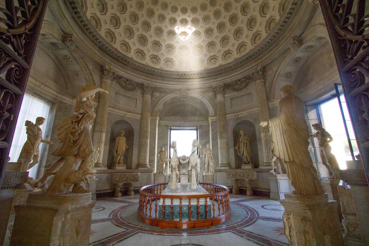 A reenactment of the Pantheon inside the Vatican Museums