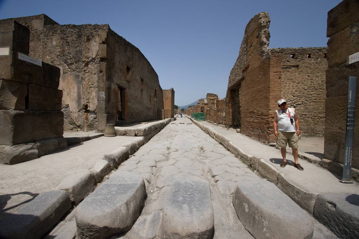 Stepping stones allowing pedestrians to cross what was essentially a horse carriageway that doubled as part of a drainage network with constantly flowing waste water