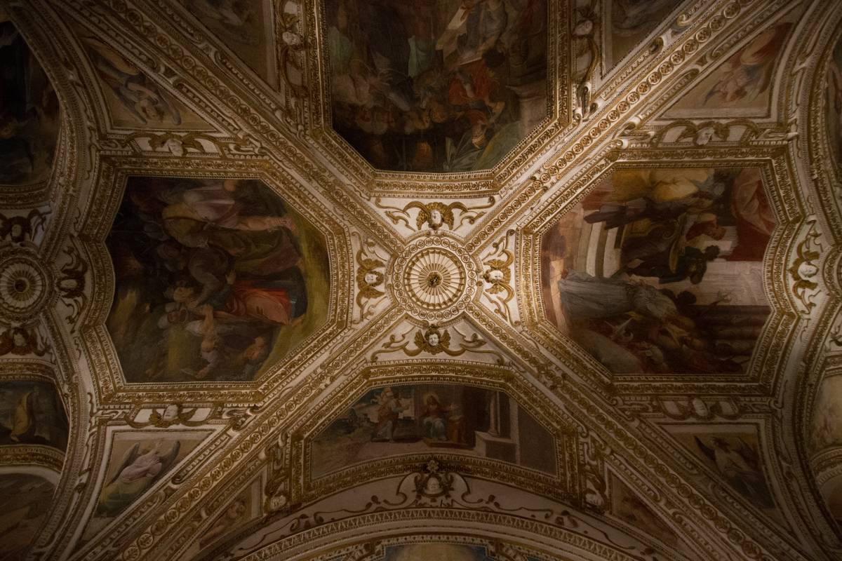 Detail of the ceiling of the Amalfi Cathedral