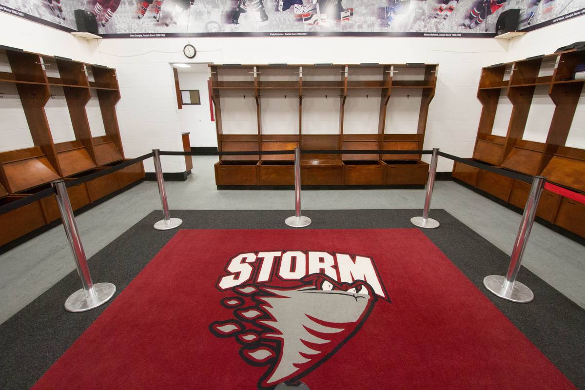 Inside the lockers of the Sleeman Centre