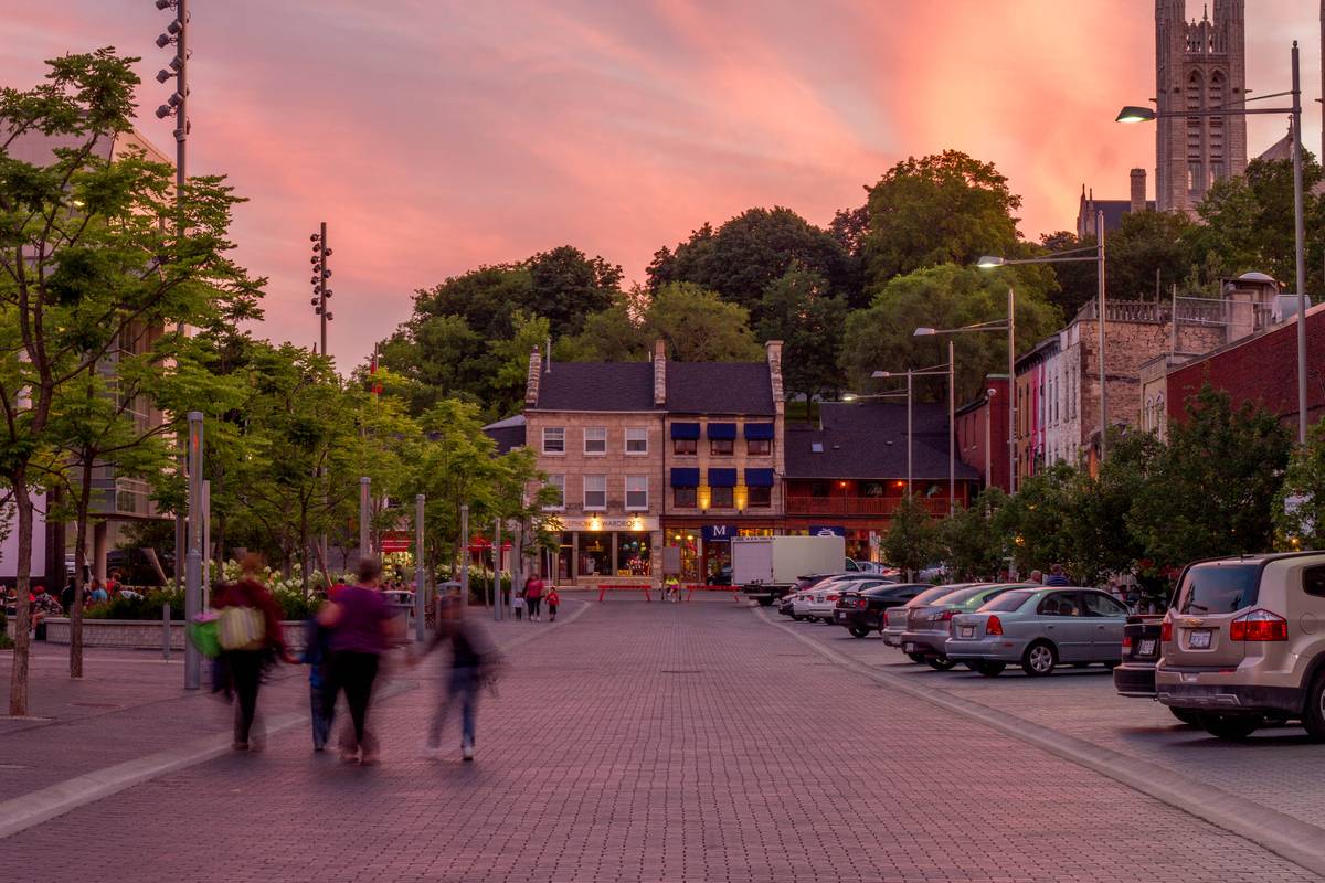 Looking down Carden Street in front of the Market Square
