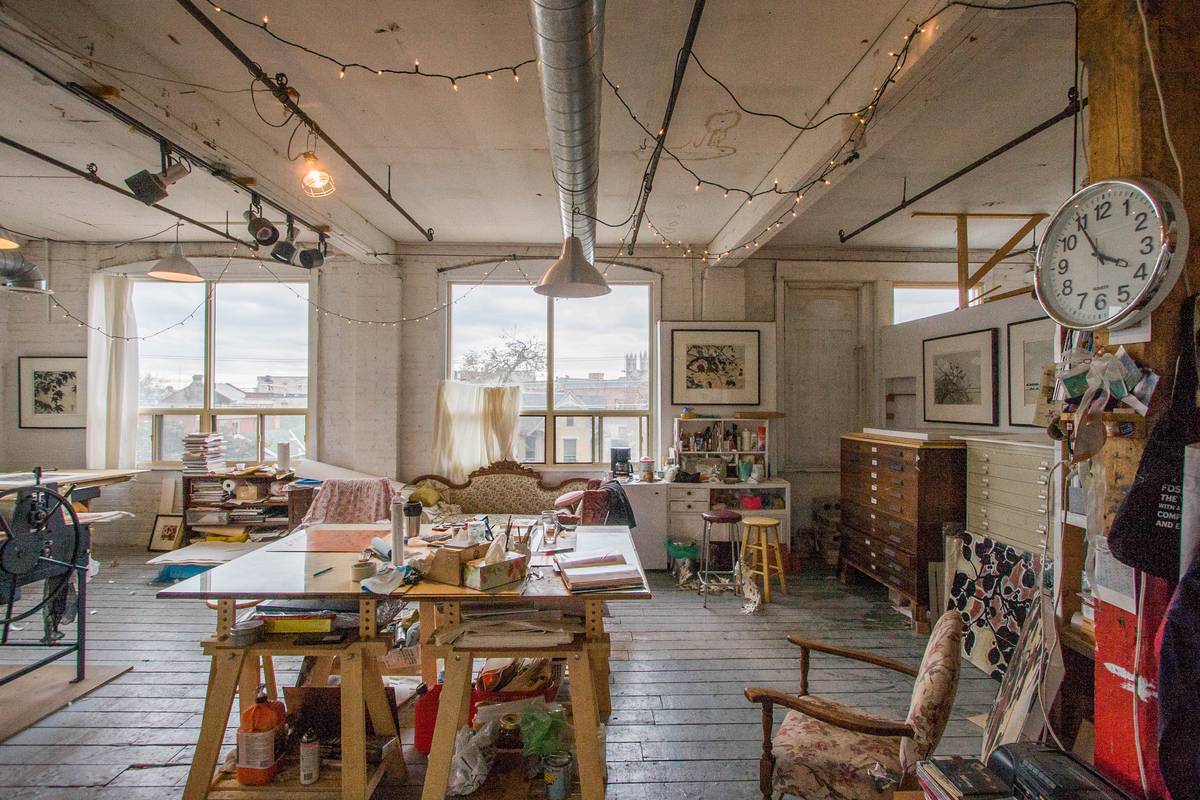 A studio in the Trafalgar Building (123 Woolwich Street). From 2007