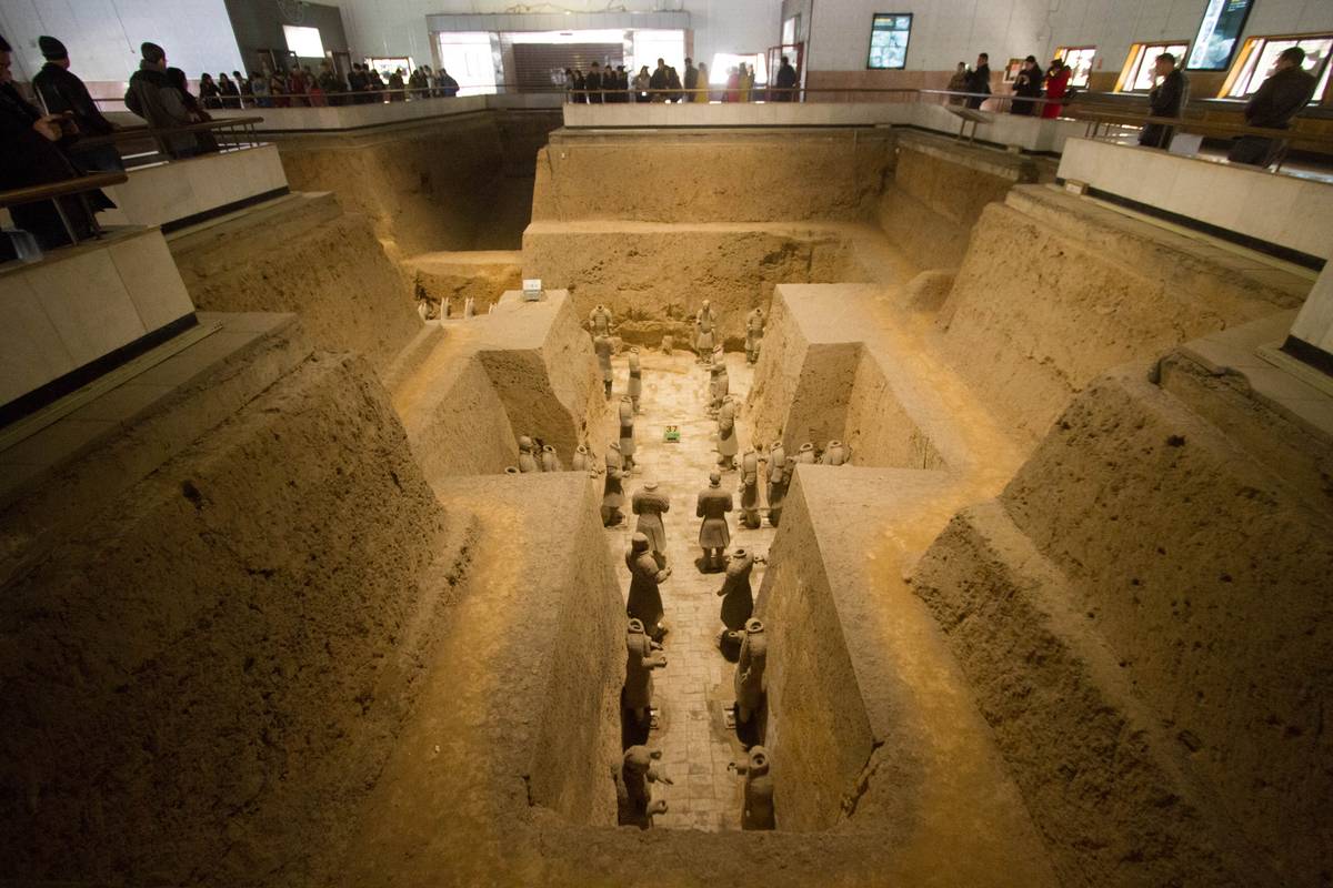 Pit 3 of the Terracotta Army, thought to be the command post.