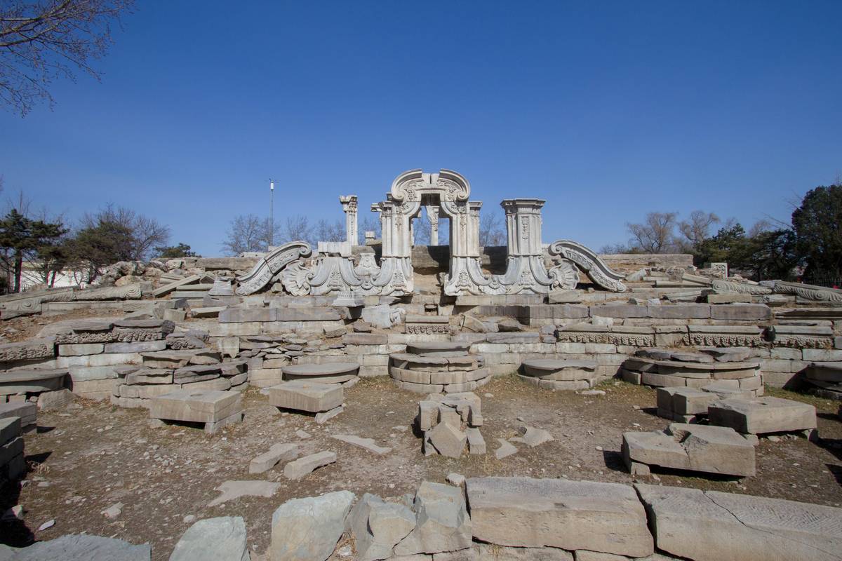 Ruins of Xiyang Lou (Western-style Mansion) at the Old Summer Palace.