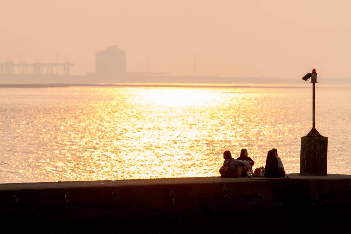 Sunset at Tamsui District.