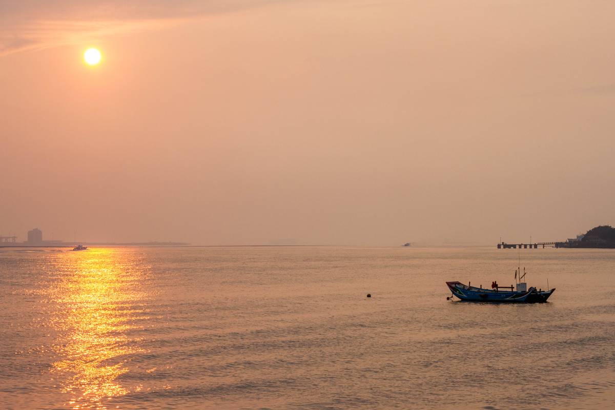 Sunset at Tamsui District.