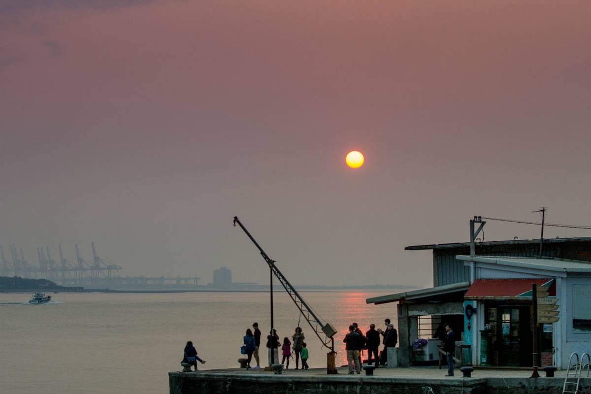 Sunset at Tamsui District.