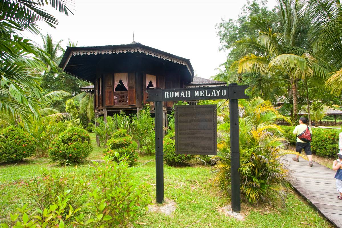 The Malay House. Windows cut down to floor level to improve air circulation.