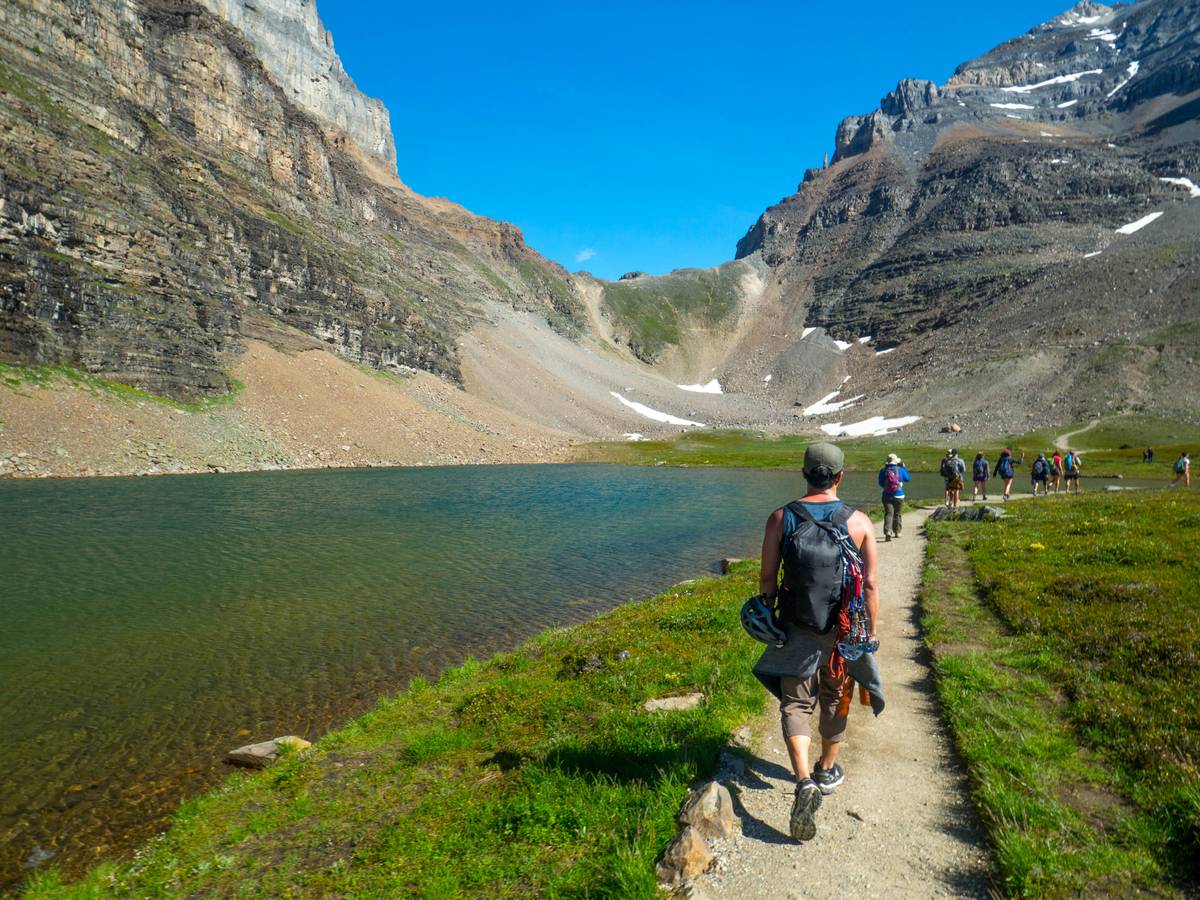 Walking towards Sentinel Pass