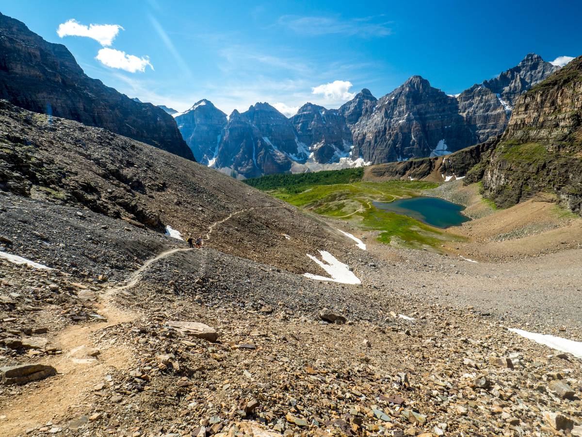 Looking back from the Sentinel Pass