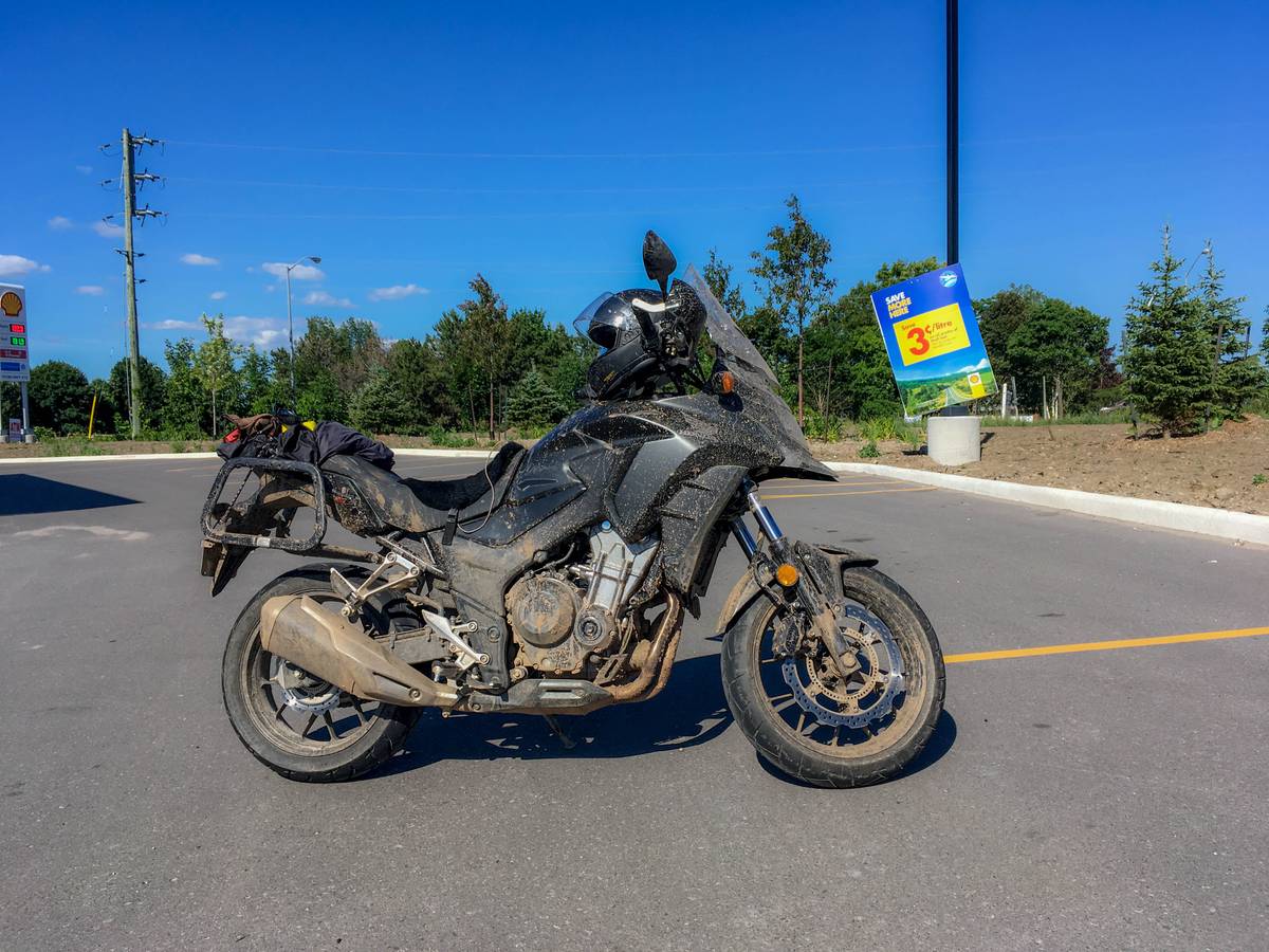 Tried a hand in offroading on the motorcycle. Didn't go too well