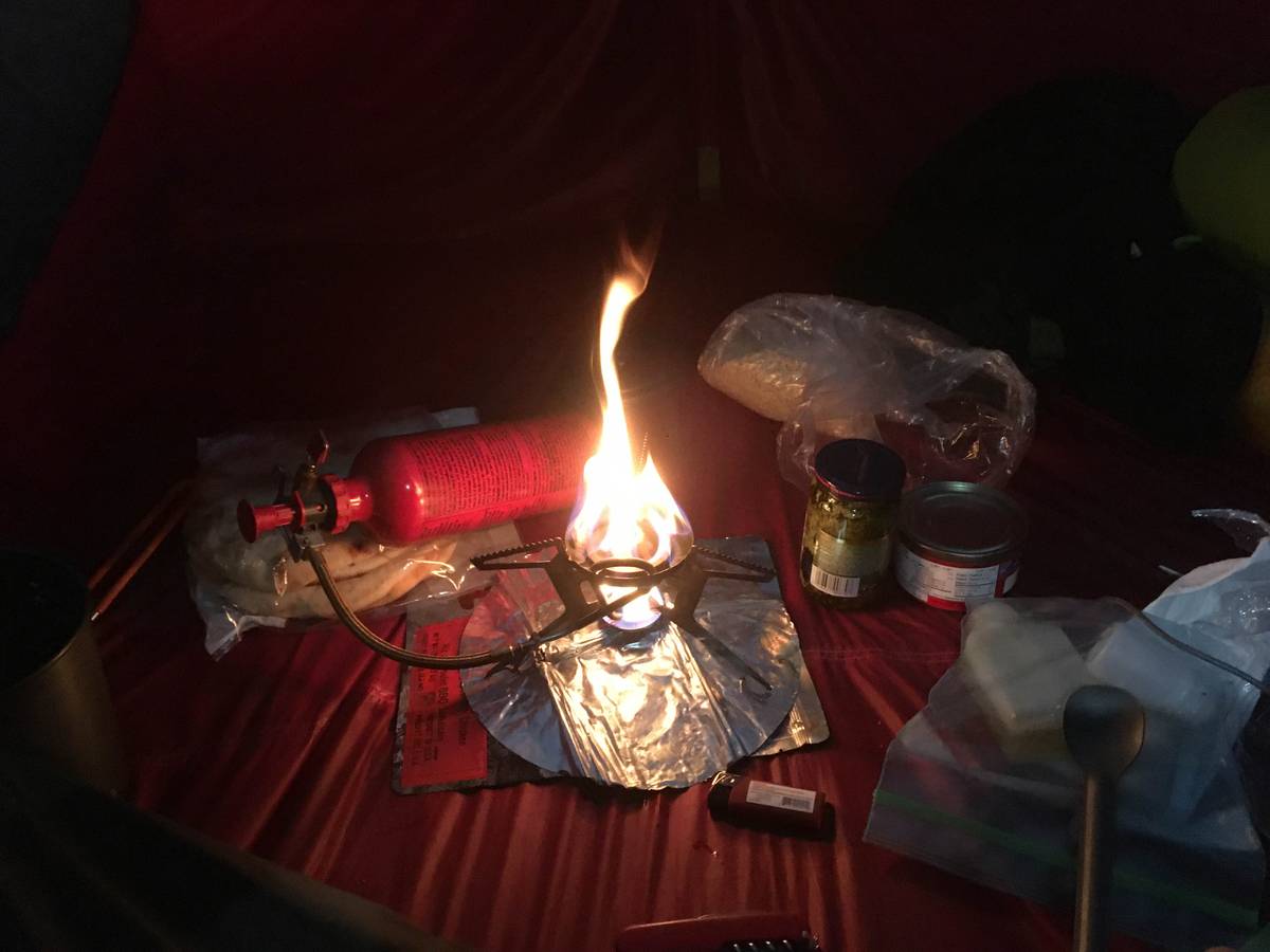 I've always wondered how to camp and cook in the rain. Now I know that it's possible.