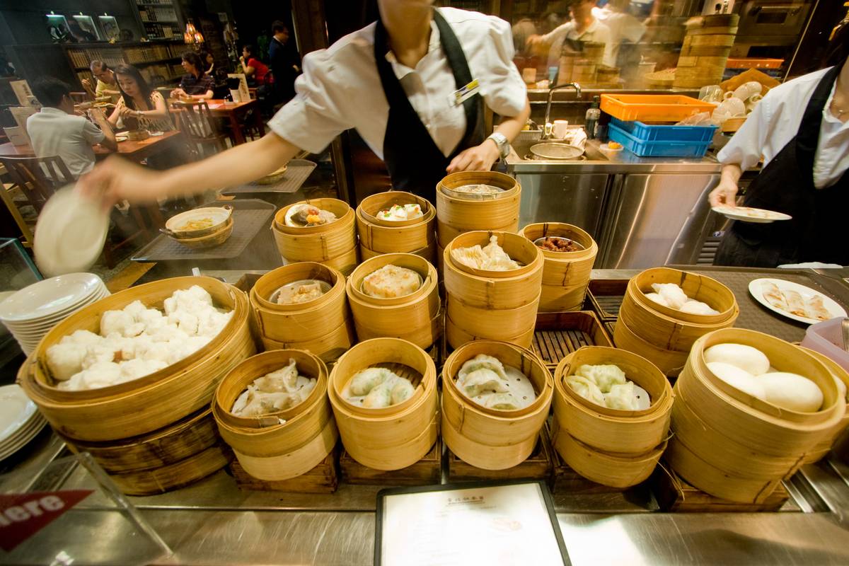 Dimsum served in the Suntec Convention Center