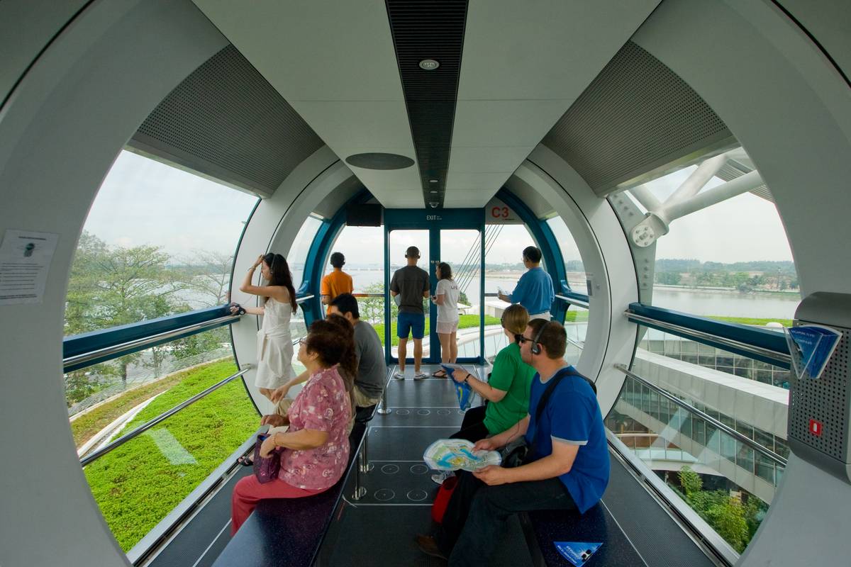 Inside a Singapore Flyer capsule