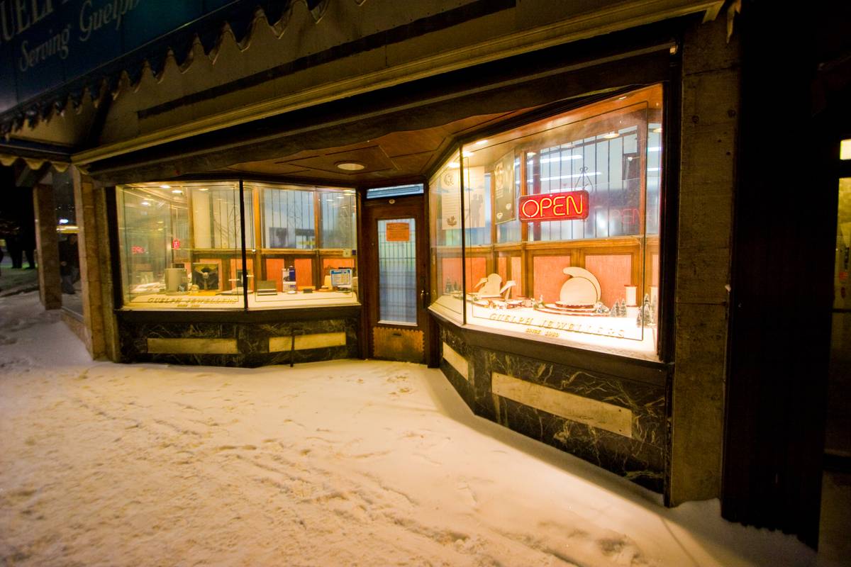A jewelry store in downtown Guelph