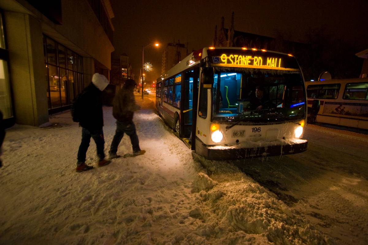 The exceptional Guelph Transit system continues to run despite adverse driving conditions