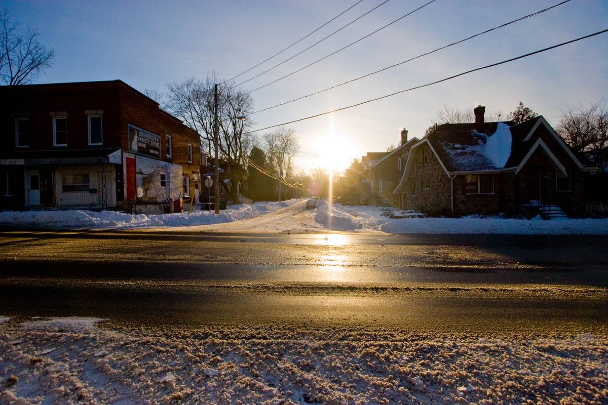 The sun ready to retire for the day