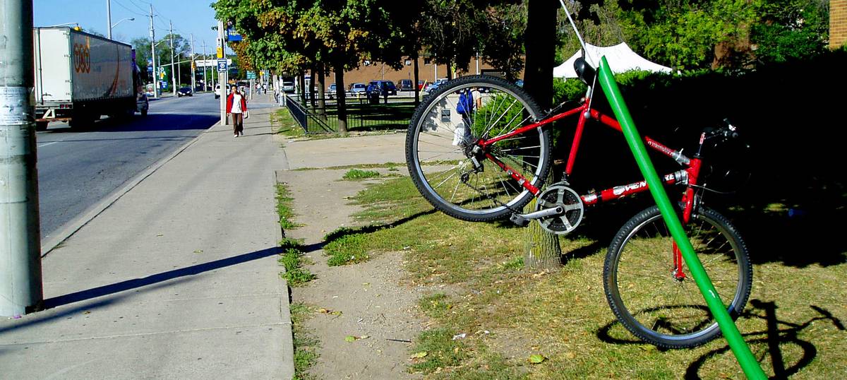 Hung up bike