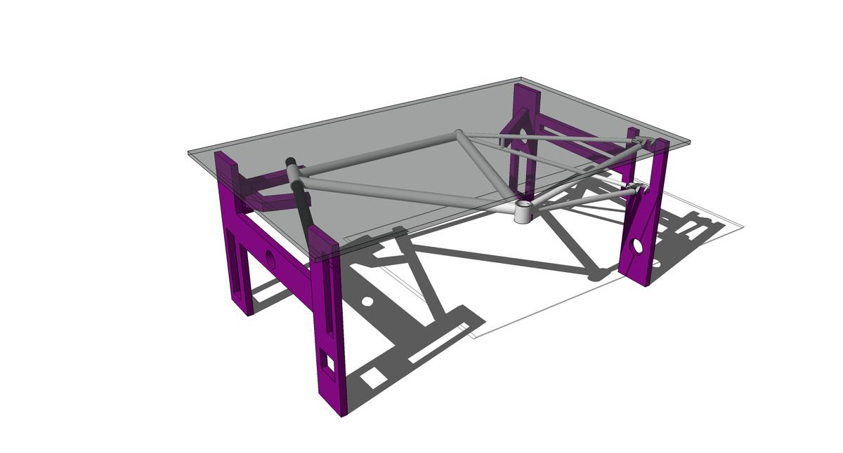 **Figure 2** Another attempt to design, with more complicated but more stable joints