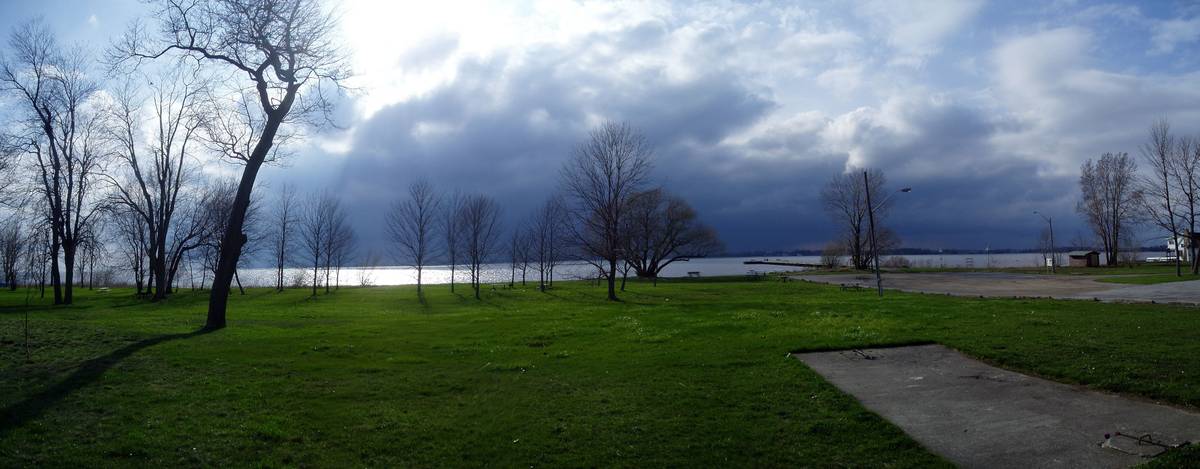 Moody clouds fill the evening sky at Rondeau Provincial Park
