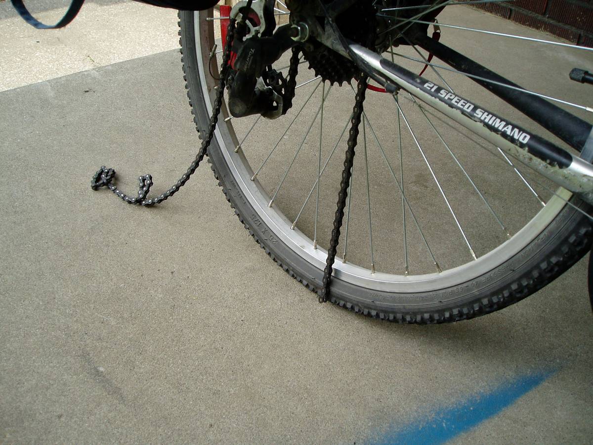 The chain broke the day after I arrived home