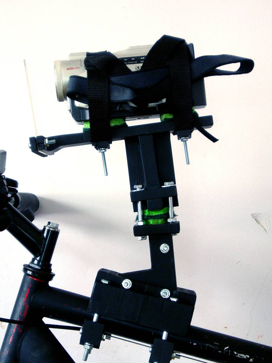 The initial design had two parts, with shock absorption in the middle