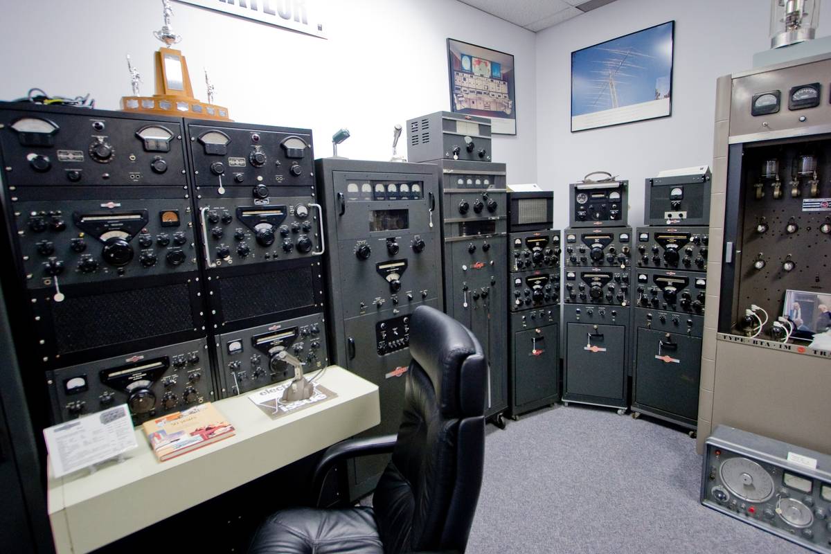 A set of radio communication equipment used by the military.
