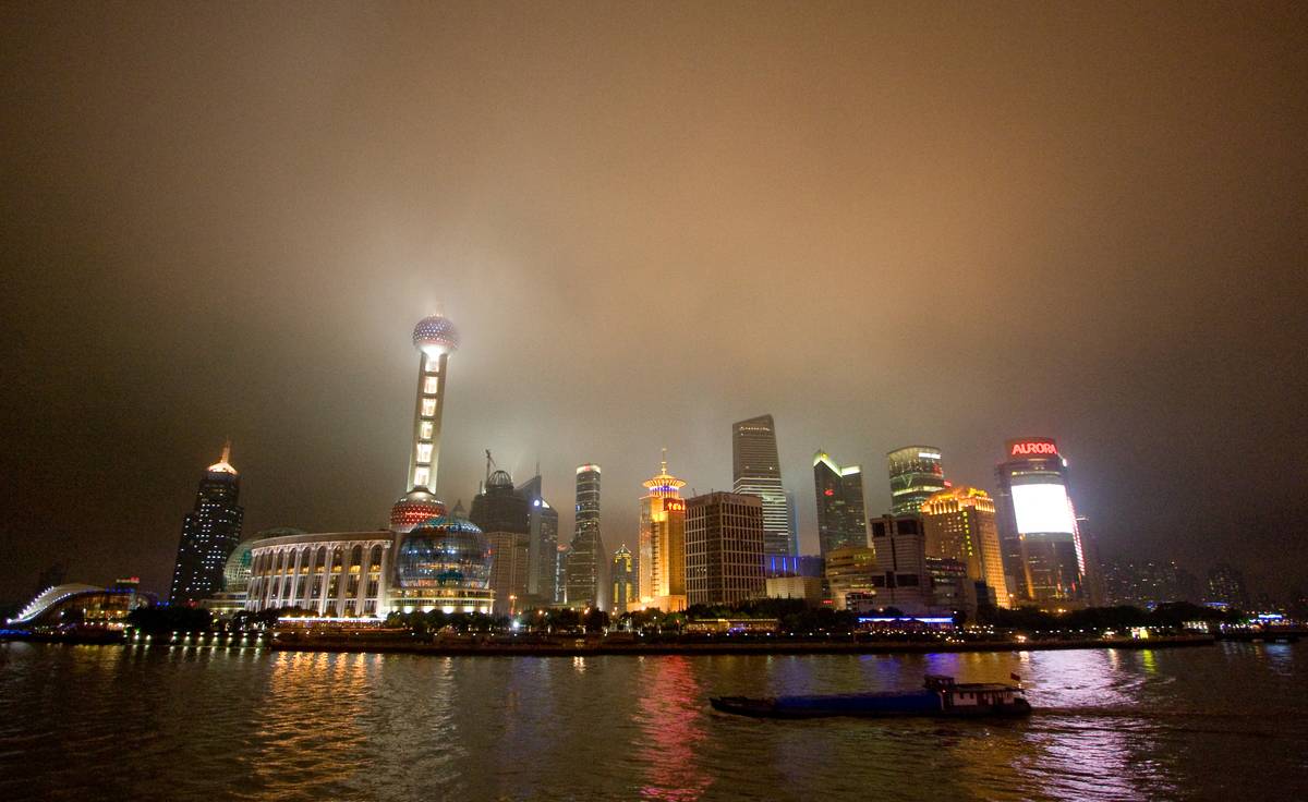 Shanghai Pudong district at night