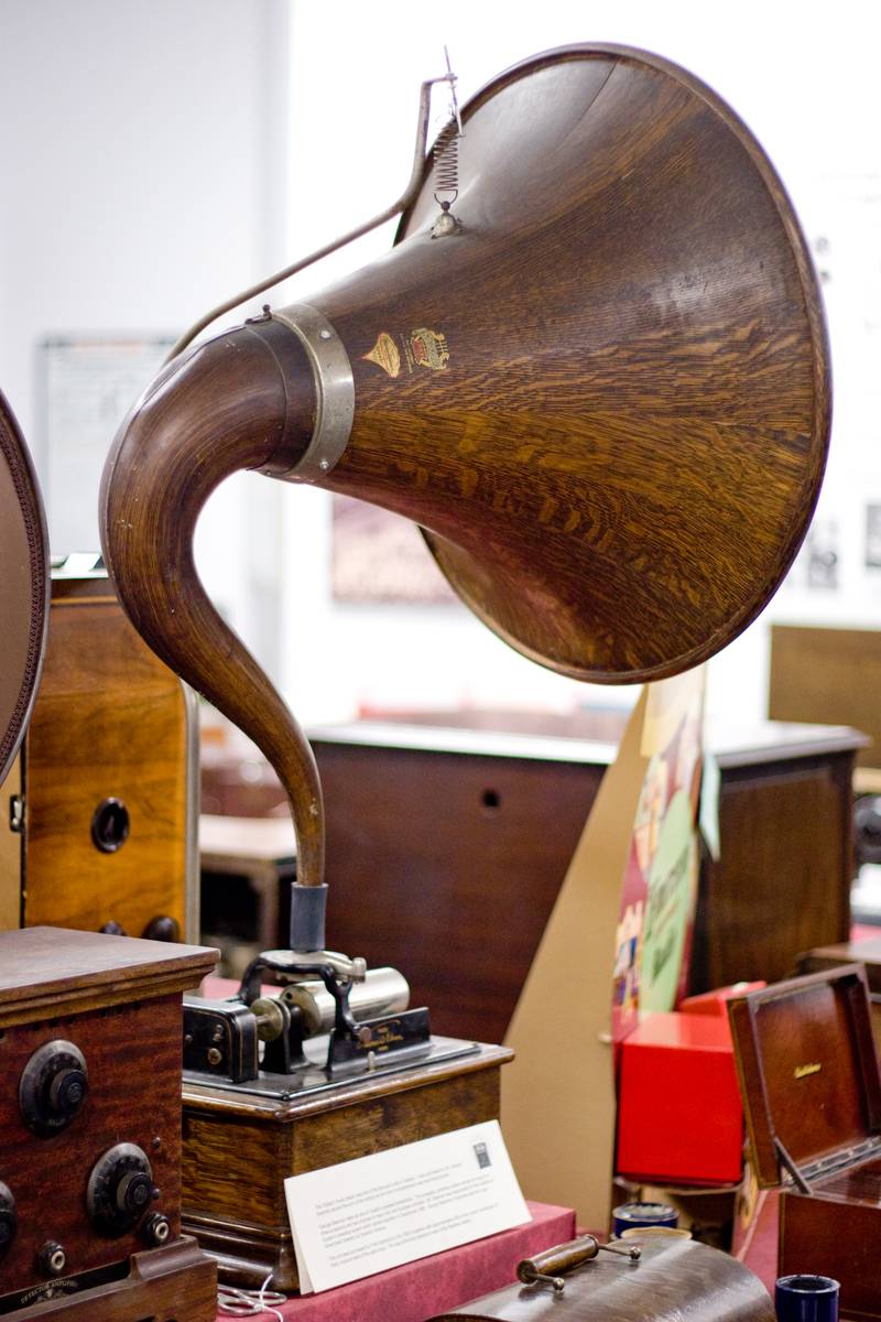 One of the early phonographs created by Edison. After over a hundred years, it still works. 