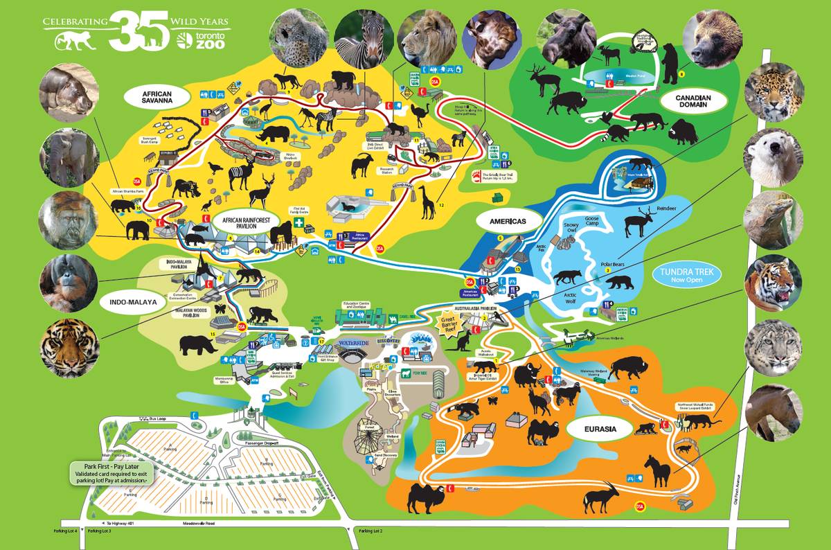 Map of Toronto Zoo