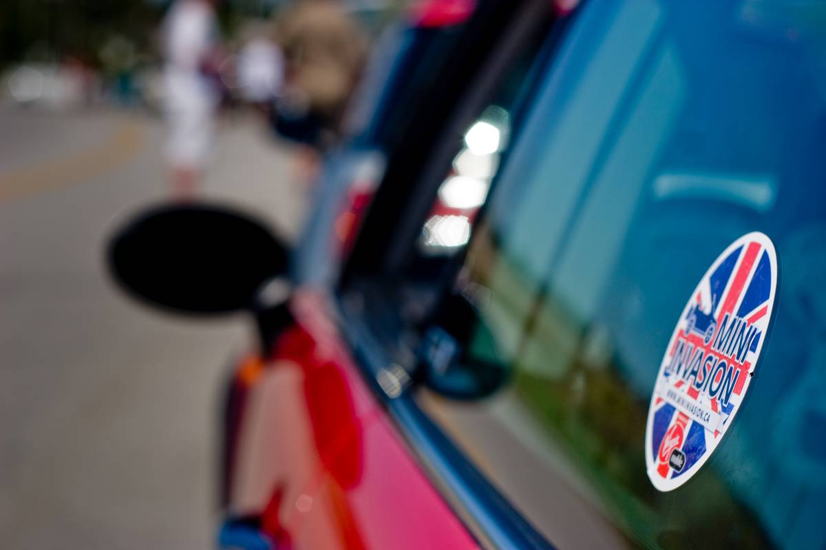 The decal on Jas' MINI