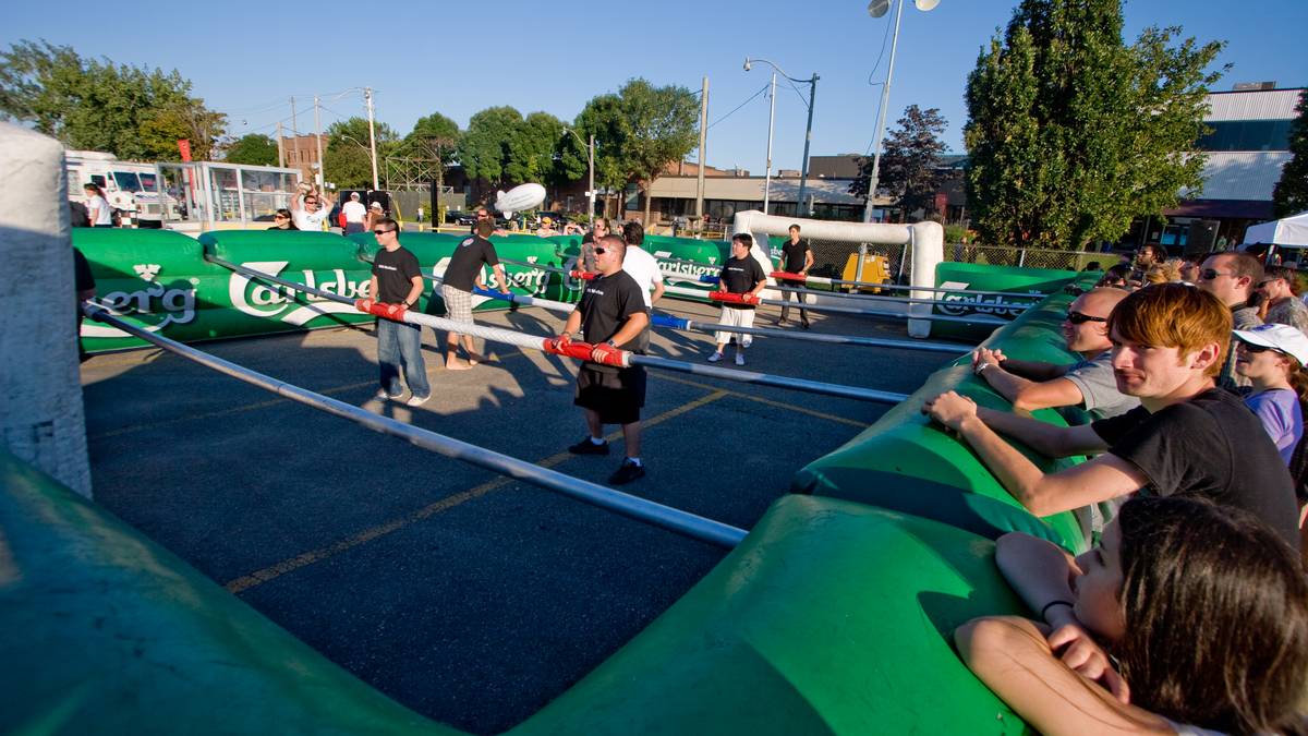 Human foosball