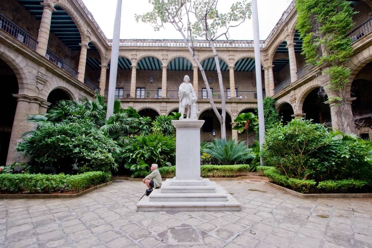 A statue in the middle of the courtyard of [Palacio de los Capitanes Generales](http://en.wikipedia.org/wiki/Palacio_de_los_Capitanes_Generales), the former official residence of governors of Havana.