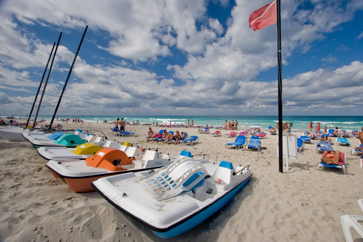 Pedal and sail boats available free for hotel dwellers.