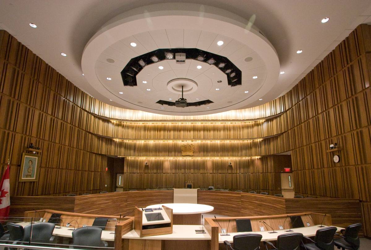 The Councillors Chamber in the new City Hall.