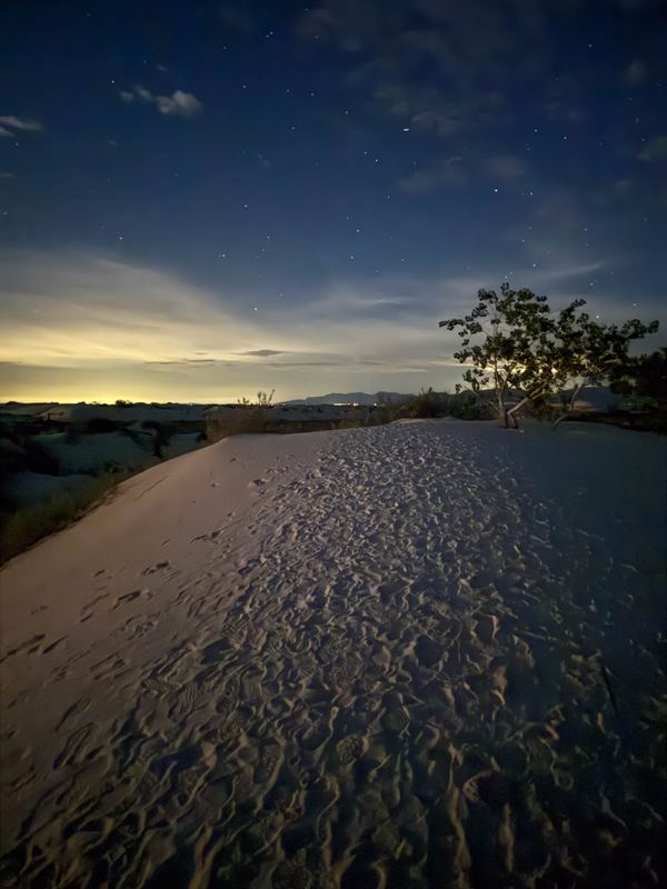 White Sands at night